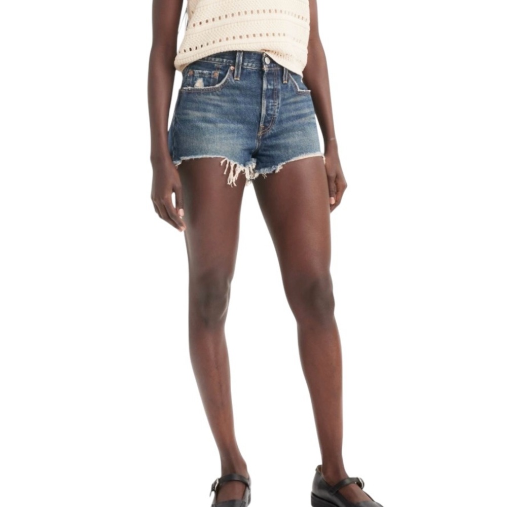 Levi’s 501 NWT Denim Jean Short High Rise 27 - Picture 1 of 13